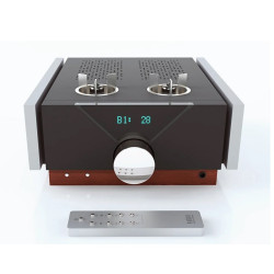 Pathos Acoustics InControl MK2 Stereo Preamplifier Padouk Wood Front Panel with Gray Side Panels