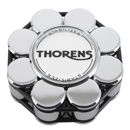 Thorens Turntable Accessory Stabilizer chrome, new version in Wooden box