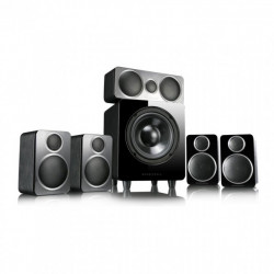 Wharfedale Satellite and Center speakers DX-2 5.1 HCP System Black Leather